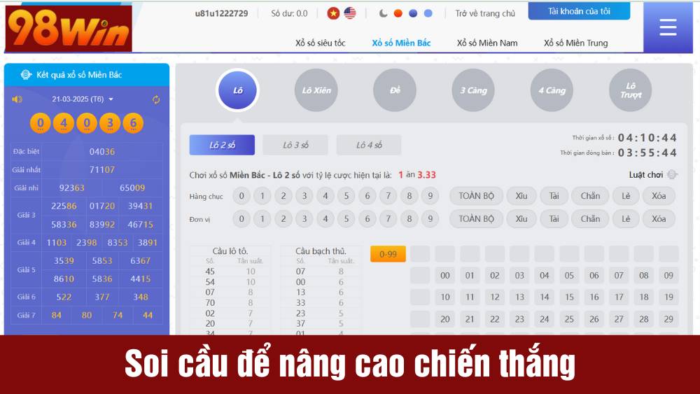 Soi cầu để nâng cao chiến thắng